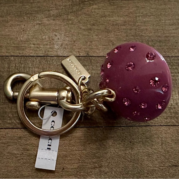 Coach X Observed By Us Crystal Mushroom Keychain Fob Bag Charm - Picture 12 of 12